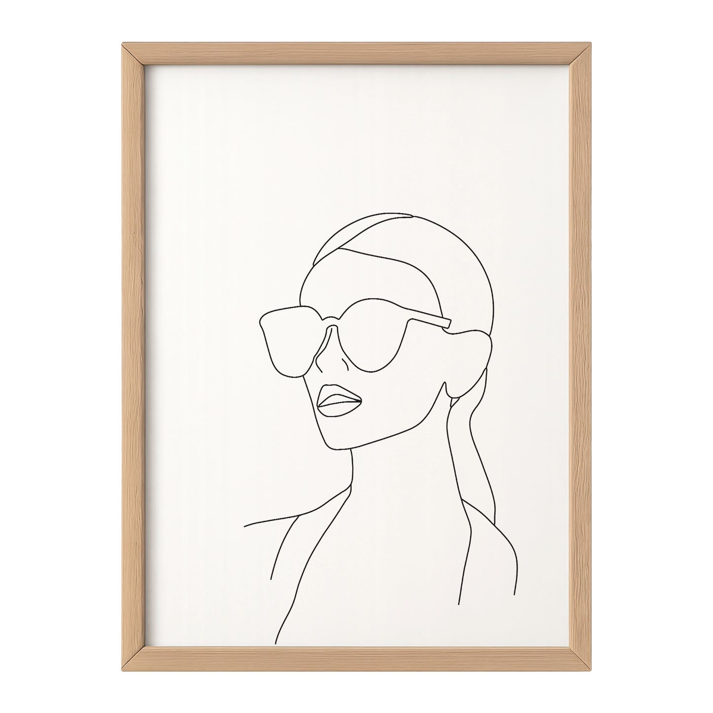 Minimalist Female Portrait Art Print – Hand-Drawn Line Art (Digital Download) by MathildeJDesigns