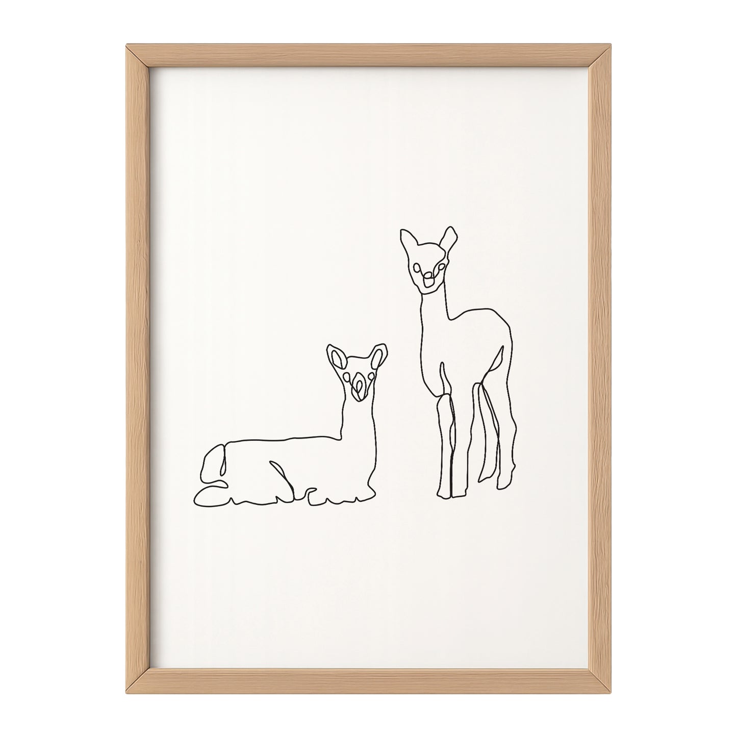 Alpaca One Line Art Print – Minimalist Animal Wall Art (Digital Download)