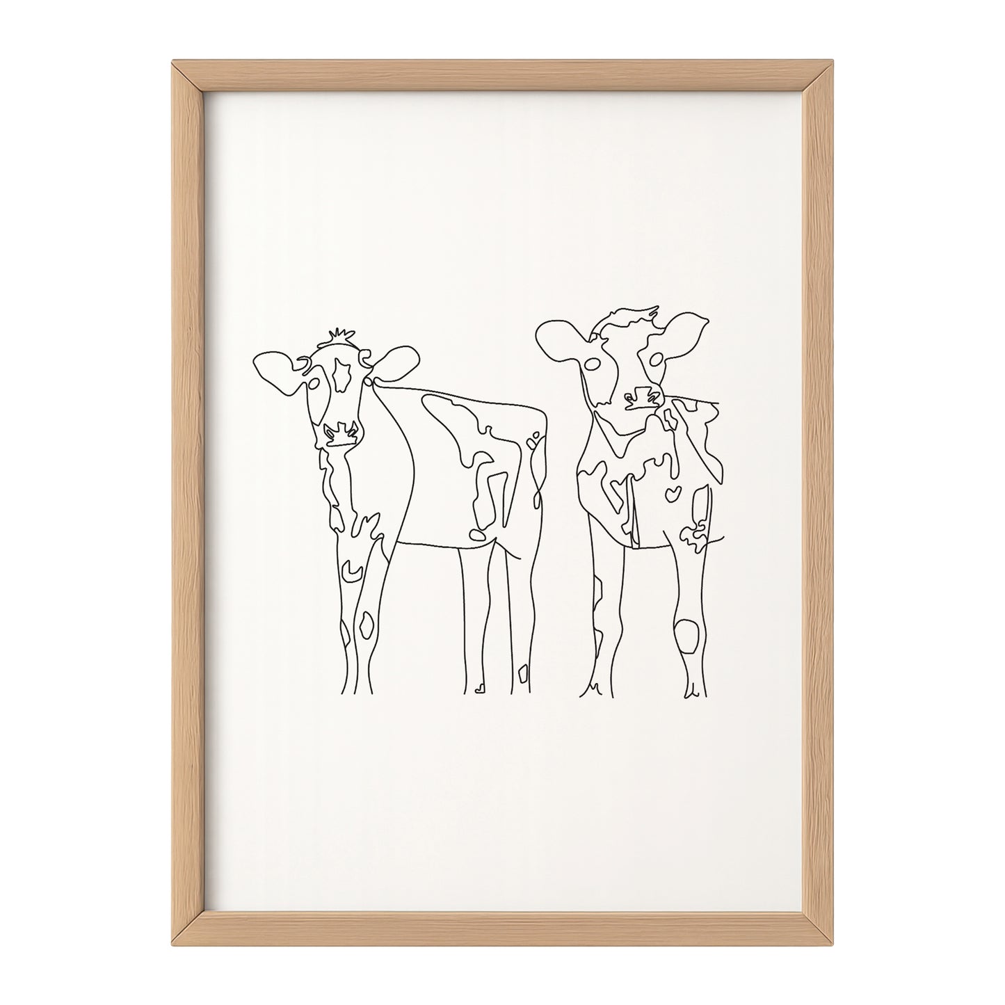 Cow One Line Art Print – Modern Farmhouse Wall Art (Original Hand-Drawn Line Art) by MathildeJDesigns